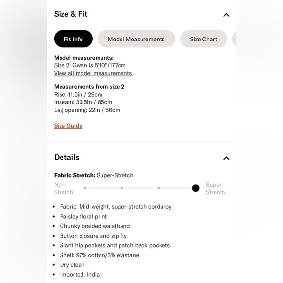 Figue MAIA PANT Small Paisley Fleur Black Berr,Floral Print,NWT,Size : 2 - Picture 13 of 14